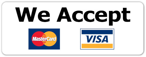 We Accept MasterCard and VISA